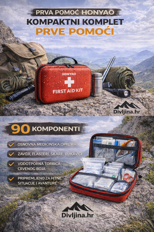 Prva pomoć HONYAO – Kompaktni komplet prve pomoći za auto, putovanja i outdoor